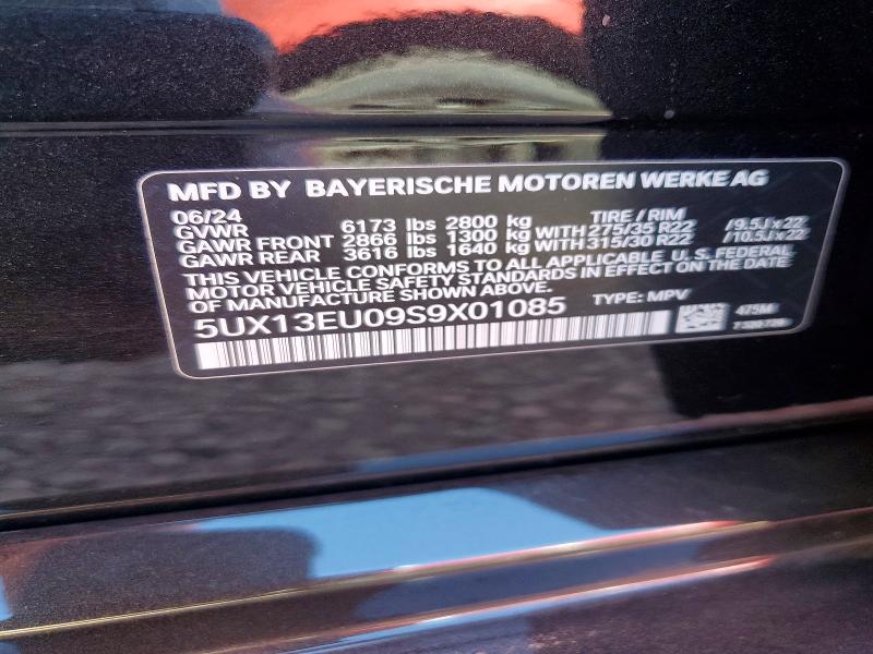 2025 Bmw X5 მანქანა იყიდება აუქციონზე, vin: 5UX13EU09S9X01085, აუქციონის ნომერი: 47995776