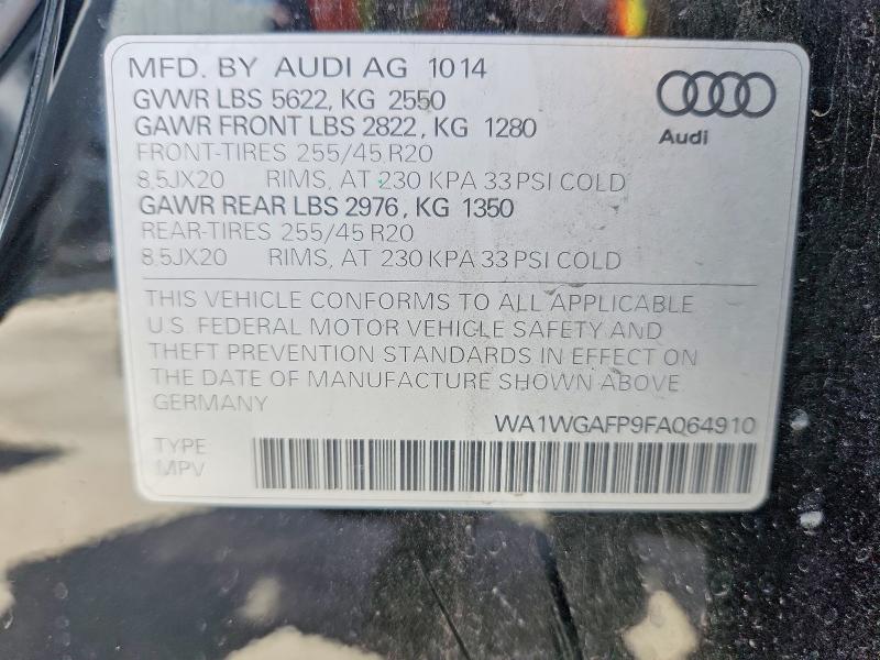 Aukcja sprzedaży 2015 Audi Q5, vin: WA1WGAFP9FA064910, numer aukcji: 51134536