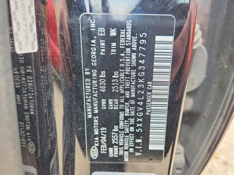 49409556 :رقم المزاد ، 5XXGV4L23KG347795 vin ، 2019 Kia Optima مزاد بيع