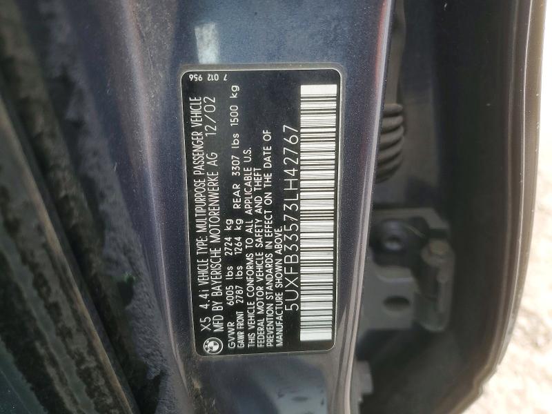 Продажа на аукционе авто 2003 Bmw X5, vin: 5UXFB33573LH42767, номер лота: 49244506