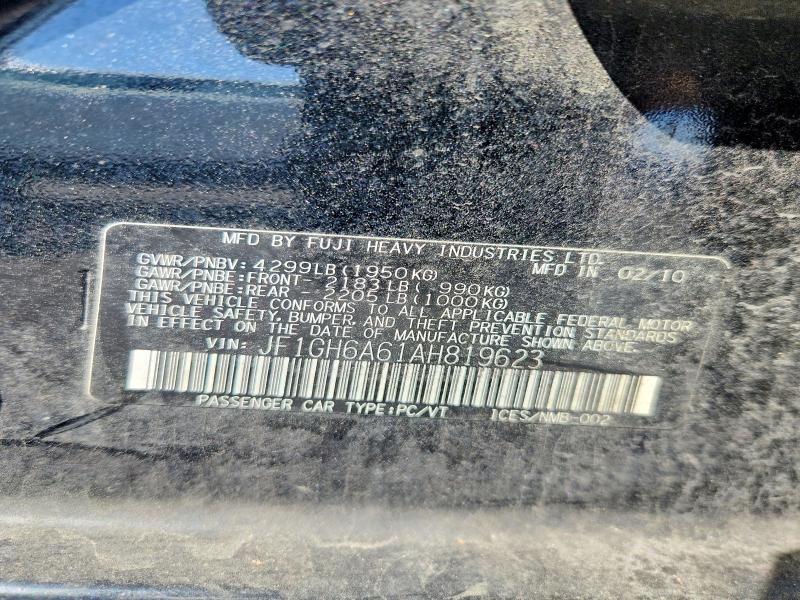 Aukcja sprzedaży 2010 Subaru Impreza, vin: JF1GH6A61AH819623, numer aukcji: 51971226