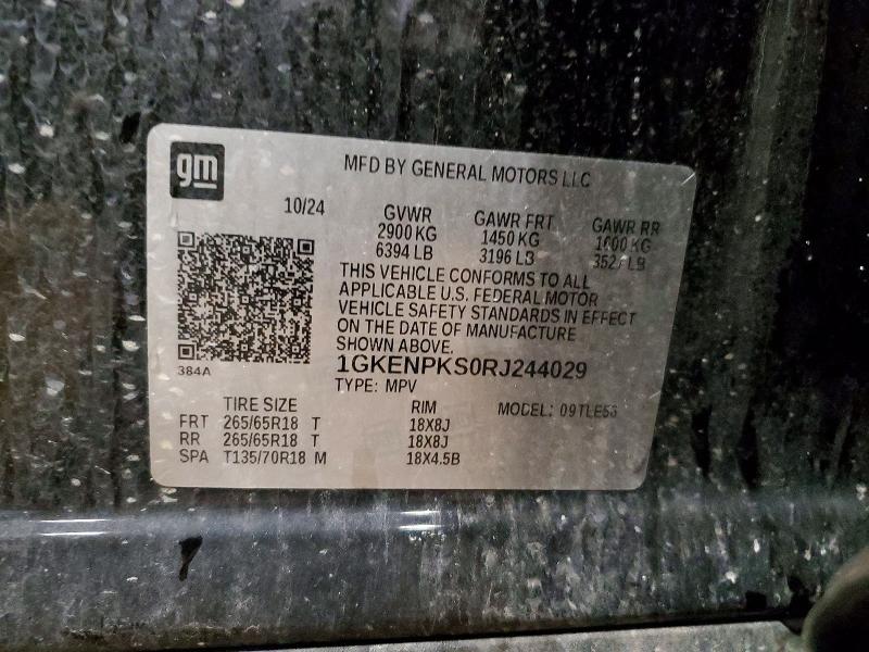 Aukcja sprzedaży 2024 Gmc Acadia, vin: 1GKENPKS0RJ244029, numer aukcji: 48414156