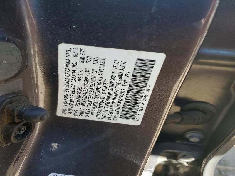 Продаж на аукціоні авто 2016 Honda Cr-v, vin: 2HKRM3H46GH523119, номер лоту: 48719706