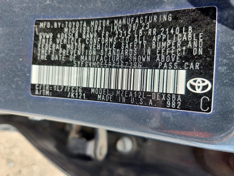 Aukcja sprzedaży 2023 Toyota Corolla, vin: 5YFS4MCE5PP167286, numer aukcji: 49939976