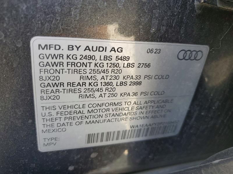 Aukcja sprzedaży 2023 Audi Q5, vin: WA1EAAFY2P2169452, numer aukcji: 51362746