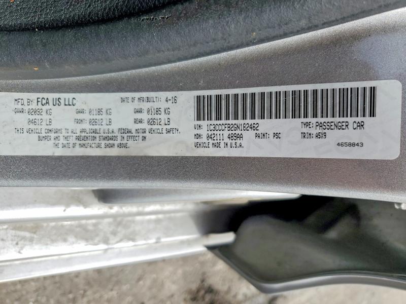 Продаж на аукціоні авто 2016 Chrysler 200, vin: 1C3CCCFB2GN182462, номер лоту: 49252296