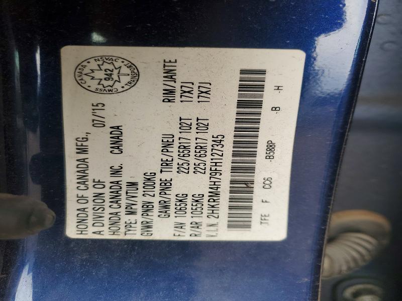 Aukcja sprzedaży 2015 Honda Cr-v, vin: 2HKRM4H79FH127345, numer aukcji: 51485446