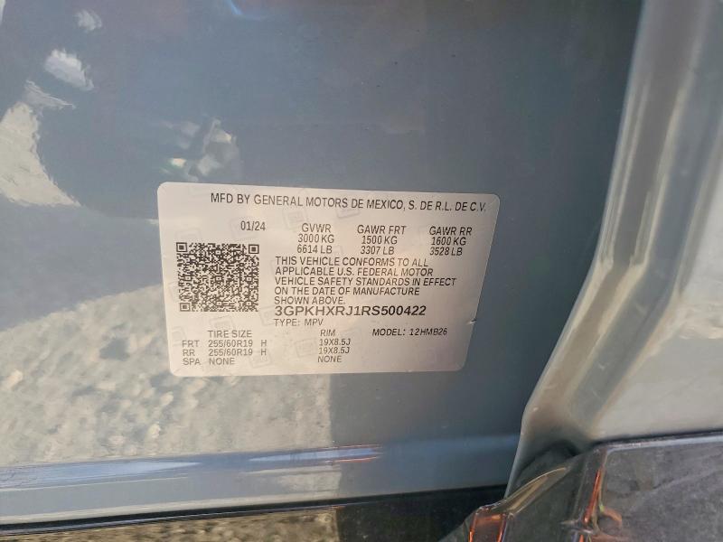50418216 :رقم المزاد ، 3GPKHXRJ1RS500422 vin ، 2024 Honda Prologue مزاد بيع