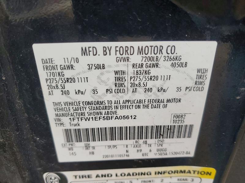 Продажа на аукционе авто 2011 Ford F150, vin: 1FTFW1EF5BFA05612, номер лота: 51694726