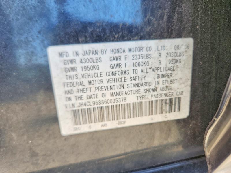 Aukcja sprzedaży 2006 Acura Tsx, vin: JH4CL96886C035378, numer aukcji: 49623666