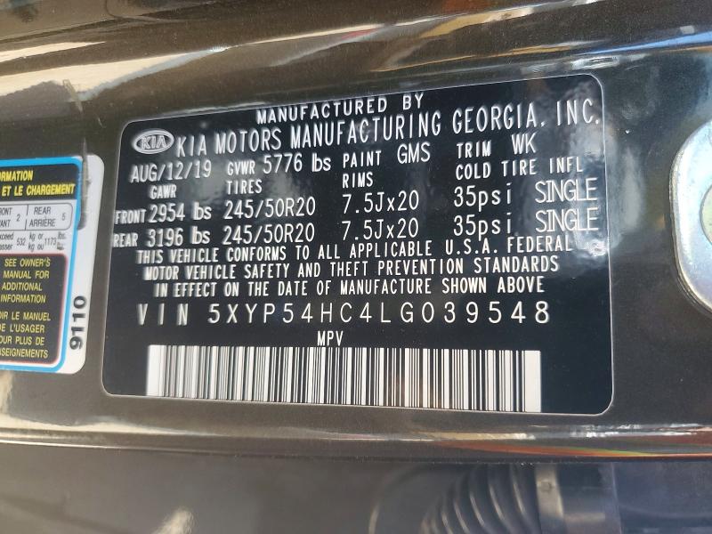 Продаж на аукціоні авто 2020 Kia Telluride, vin: 5XYP54HC4LG039548, номер лоту: 48930566