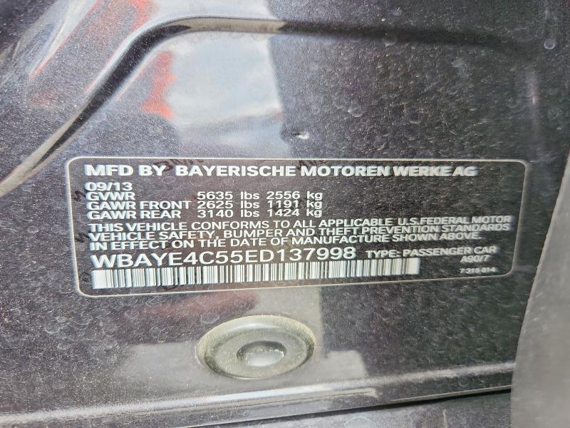 Aukcja sprzedaży 2014 Bmw 740, vin: WBAYE4C55ED137998, numer aukcji: 49744346