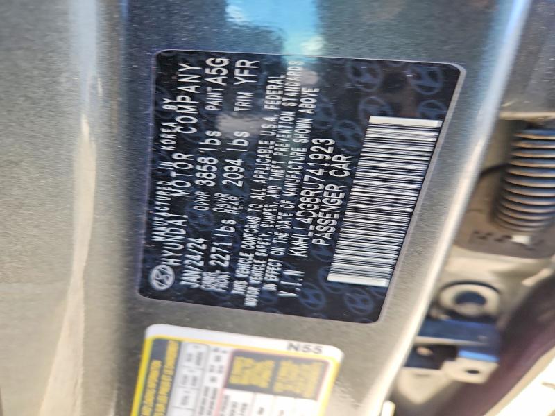 2024 Hyundai Elantra მანქანა იყიდება აუქციონზე, vin: KMHLL4DG8RU741923, აუქციონის ნომერი: 50341936
