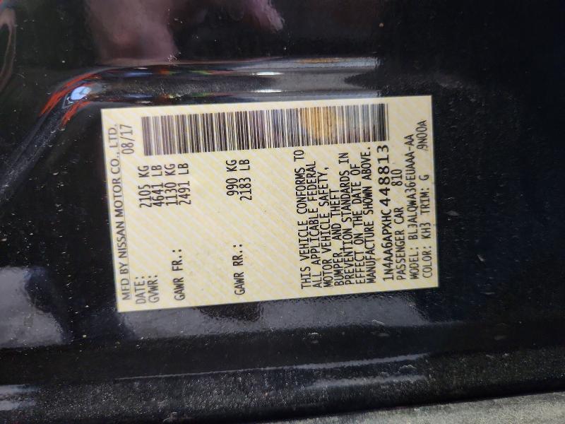 51063616 :رقم المزاد ، 1N4AA6APXHC448813 vin ، 2017 Nissan Maxima مزاد بيع