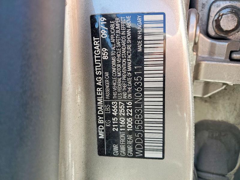 Продаж на аукціоні авто 2020 Mercedes-benz Cla, vin: WDD5J5BB3LN063511, номер лоту: 50493516