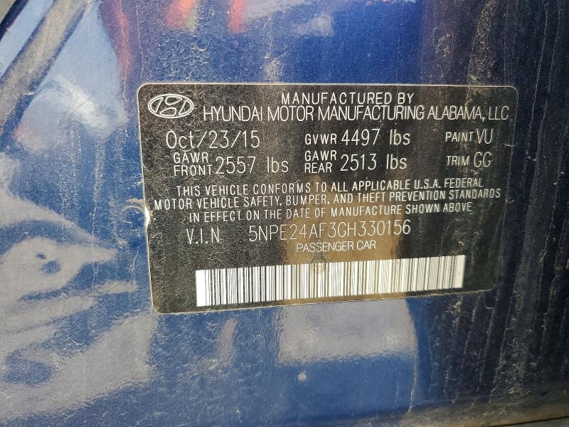 Aukcja sprzedaży 2016 Hyundai Sonata, vin: 5NPE24AF3GH330156, numer aukcji: 49937466