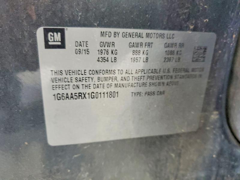 Продаж на аукціоні авто 2016 Cadillac Ats, vin: 1G6AA5RX1G0111801, номер лоту: 51884476