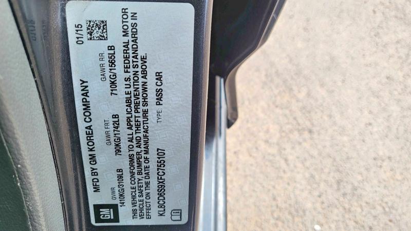 48892026 :رقم المزاد ، KL8CD6S9XFC755107 vin ، 2015 Chevrolet Spark مزاد بيع