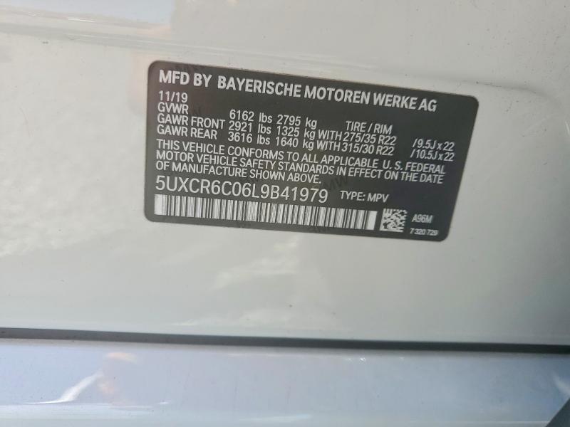 48824946 :رقم المزاد ، 5UXCR6C06L9B41979 vin ، 2020 Bmw X5 مزاد بيع