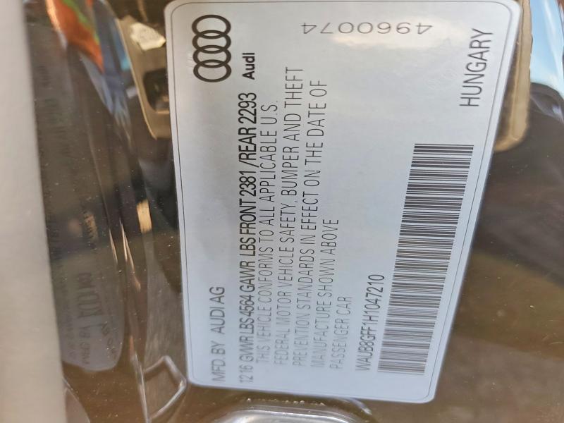 Продаж на аукціоні авто 2017 Audi A3, vin: WAUB8GFF1H1047210, номер лоту: 49302096