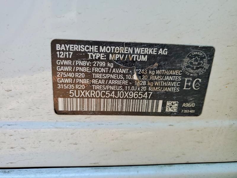 Продаж на аукціоні авто 2018 Bmw X5, vin: 5UXKR0C54J0X96547, номер лоту: 51564196