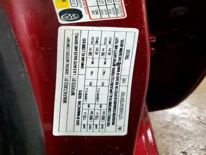 Продажа на аукционе авто 2015 Gmc Sierra, vin: 1GTV2UEC6FZ267352, номер лота: 46241266