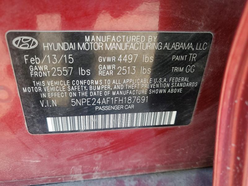Aukcja sprzedaży 2015 Hyundai Sonata, vin: 5NPE24AF1FH187691, numer aukcji: 48669546