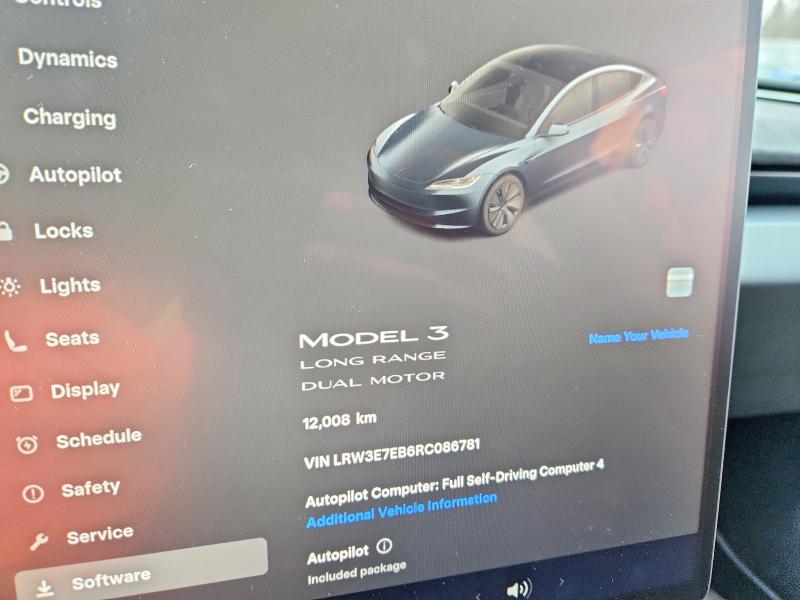 Продажа на аукционе авто 2024 Tesla Model 3, vin: LRW3E7EB6RC086781, номер лота: 48832146