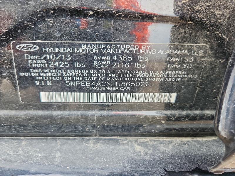 Продаж на аукціоні авто 2014 Hyundai Sonata, vin: 5NPEB4ACXEH865021, номер лоту: 49905966