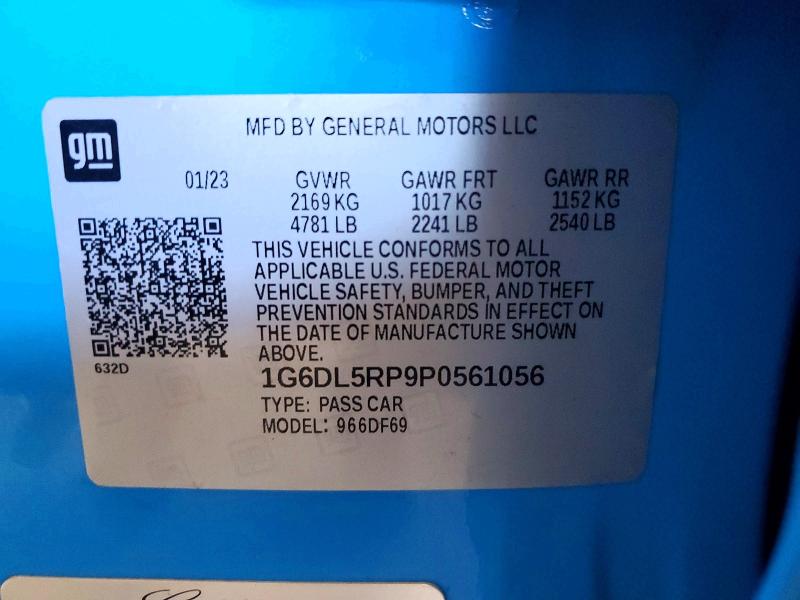 Aukcja sprzedaży 2023 Cadillac Ct4-v, vin: 1G6DL5RP9P0561056, numer aukcji: 52021726