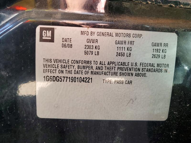 Продаж на аукціоні авто 2009 Cadillac Cts, vin: 1G6DG577190104221, номер лоту: 48572896
