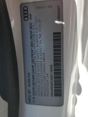 Aukcja sprzedaży 2016 Audi A7, vin: WAUWGAFC4GN118348, numer aukcji: 51036016