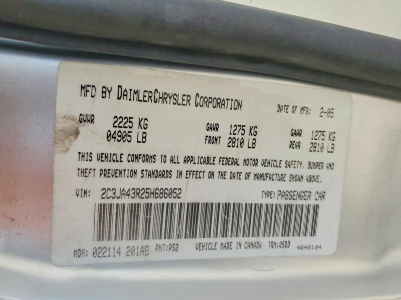 Продаж на аукціоні авто 2005 Chrysler 300, vin: 2C3JA43R25H686052, номер лоту: 48821306