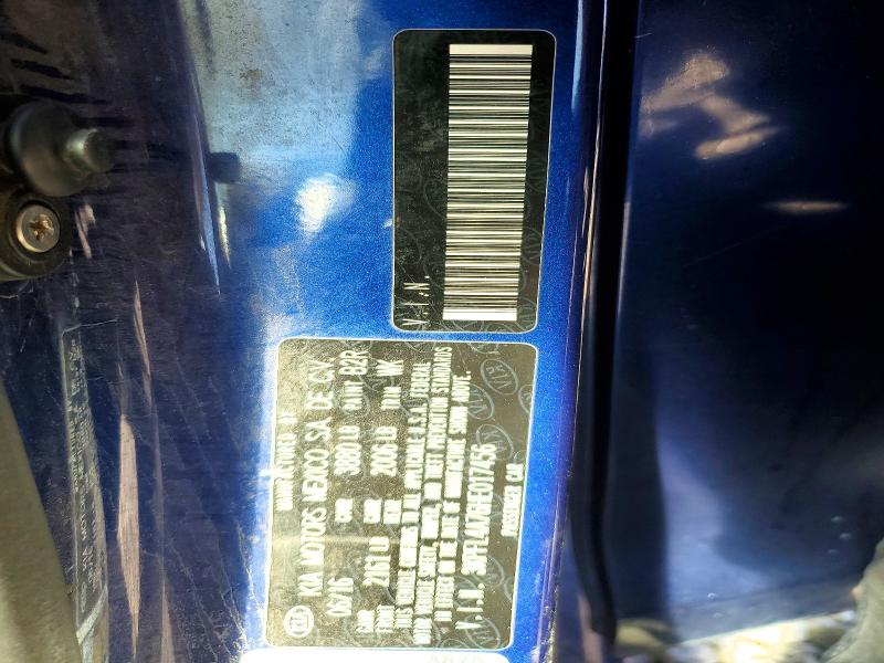 2017 Kia Forte მანქანა იყიდება აუქციონზე, vin: 3KPFL4A76HE017456, აუქციონის ნომერი: 45877646