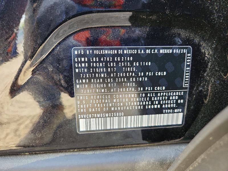 Aukcja sprzedaży 2025 Volkswagen Tiguan, vin: 3VVCR7RM8SM025800, numer aukcji: 48826276