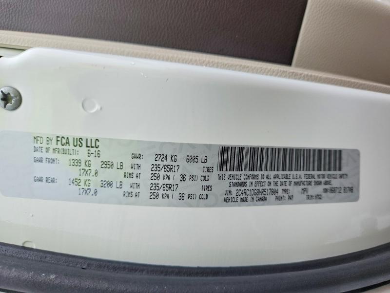Aukcja sprzedaży 2017 Chrysler Pacifica, vin: 2C4RC1DG8HR517804, numer aukcji: 51462376