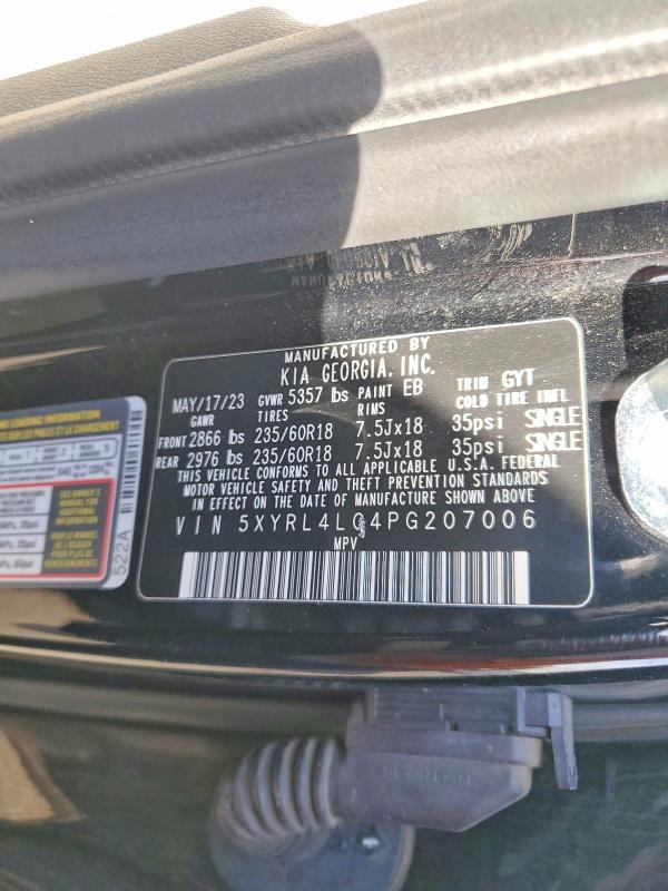 Продаж на аукціоні авто 2023 Kia Sorento, vin: 5XYRL4LC4PG207006, номер лоту: 50453496
