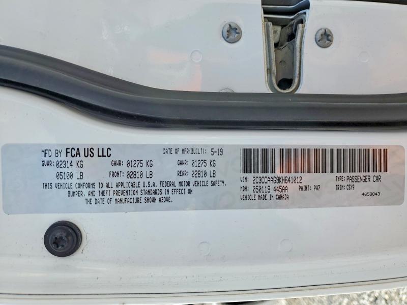 Продажа на аукционе авто 2019 Chrysler 300, vin: 2C3CCAAG9KH641012, номер лота: 50472886