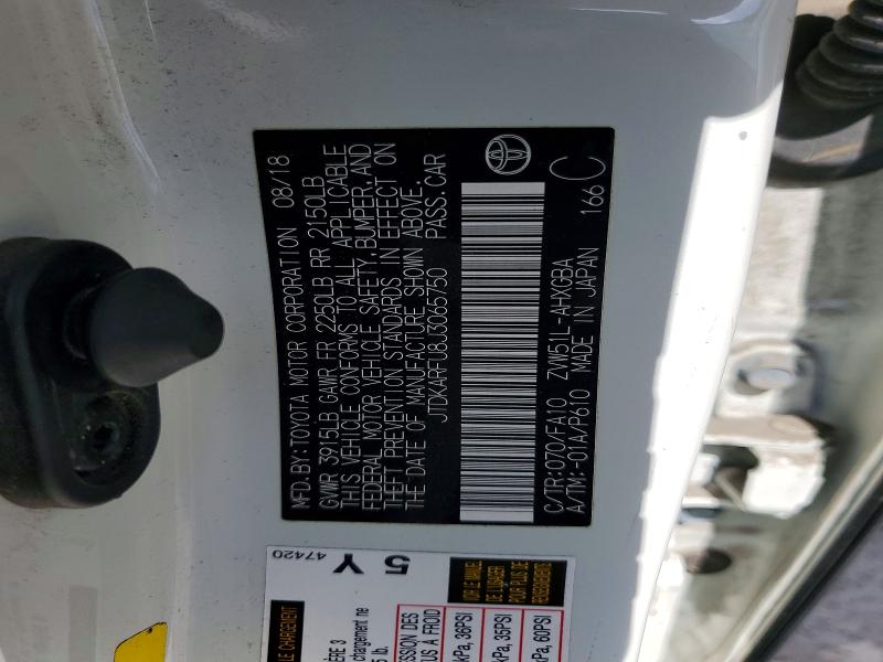 Aukcja sprzedaży 2018 Toyota Prius, vin: JTDKARFU8J3065750, numer aukcji: 50259786