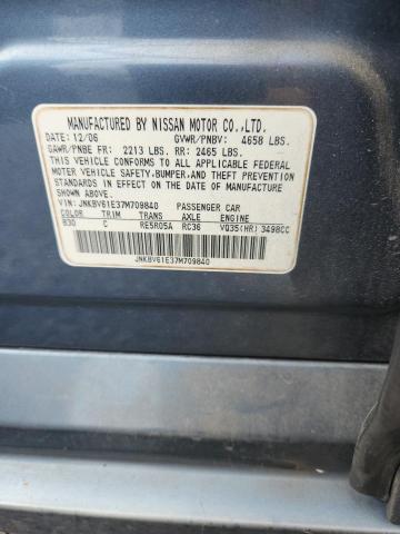 Aukcja sprzedaży 2007 Infiniti G35, vin: JNKBV61E37M709840, numer aukcji: 48846296