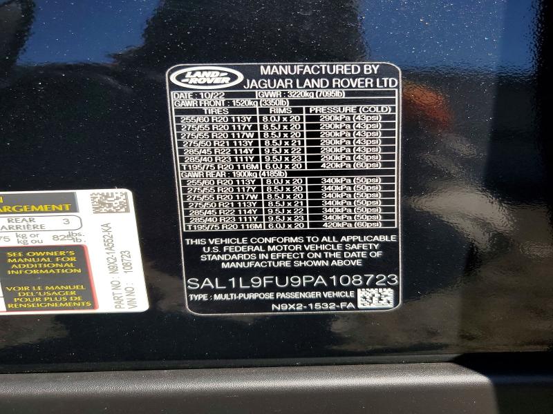 Aukcja sprzedaży 2023 Land Rover Range Rover Sport, vin: SAL1L9FU9PA108723, numer aukcji: 49041676