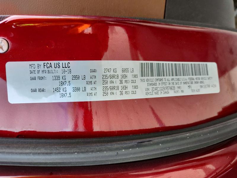 Aukcja sprzedaży 2019 Chrysler Pacifica, vin: 2C4RC1GG5KR570639, numer aukcji: 50185356