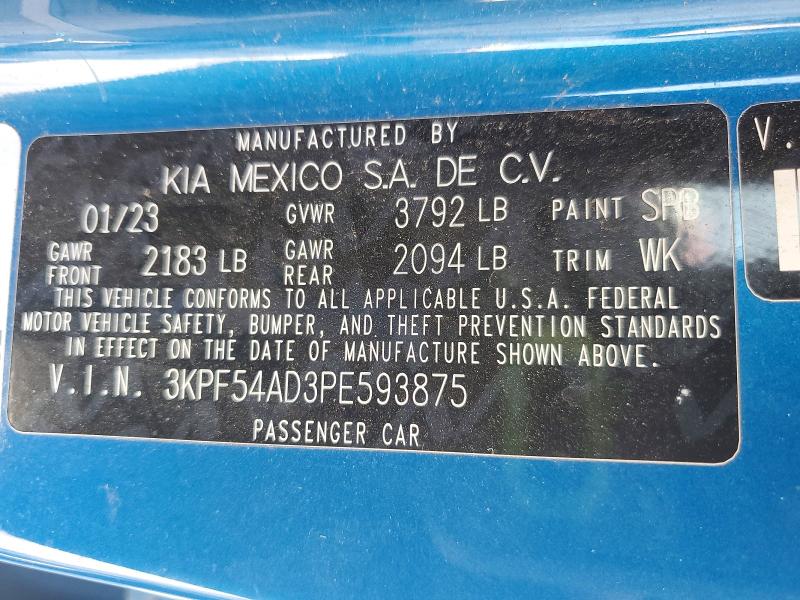 Продаж на аукціоні авто 2023 Kia Forte, vin: 3KPF54AD3PE593875, номер лоту: 48846836