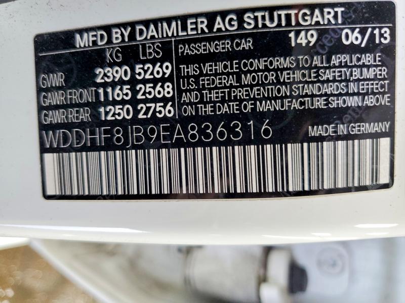 Продажа на аукционе авто 2014 Mercedes-benz E, vin: WDDHF8JB9EA836316, номер лота: 49470106