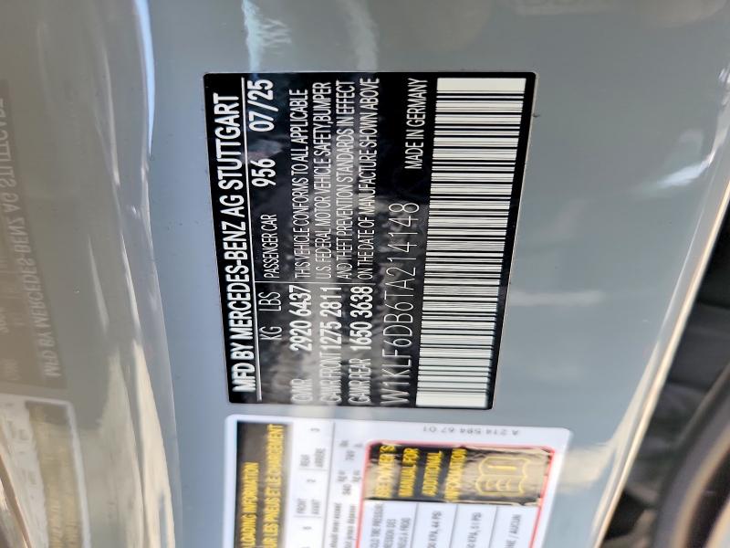2026 Mercedes-benz E მანქანა იყიდება აუქციონზე, vin: W1KLF6DB6TA214148, აუქციონის ნომერი: 50764166