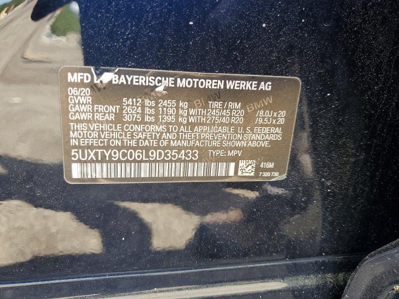 Продажа на аукционе авто 2020 Bmw X3, vin: 5UXTY9C06L9D35433, номер лота: 50392886