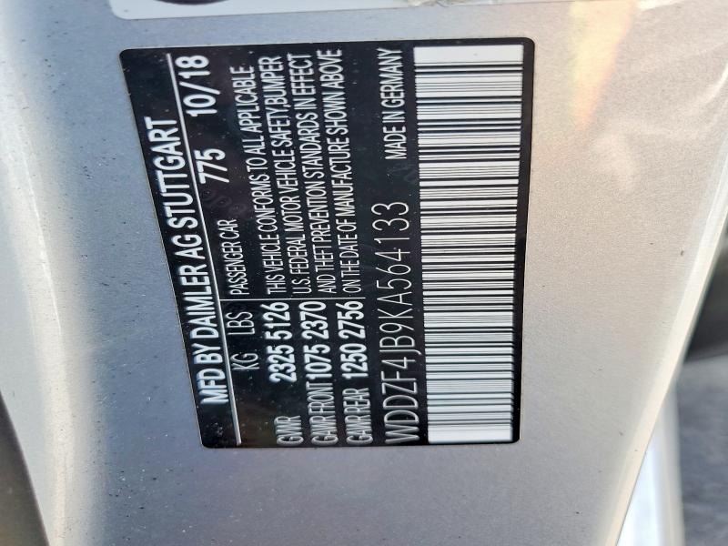 Продажа на аукционе авто 2019 Mercedes-benz E, vin: WDDZF4JB9KA564133, номер лота: 50994616