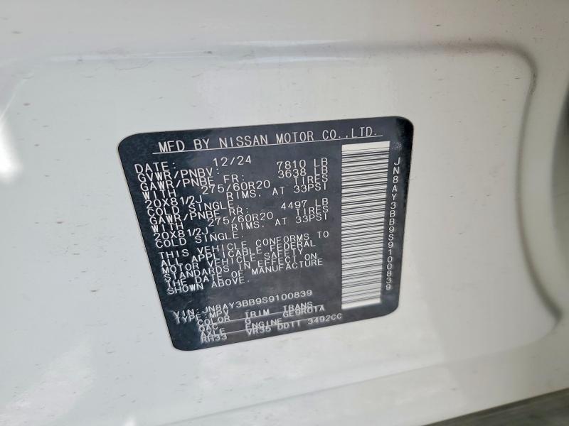 Aukcja sprzedaży 2025 Nissan Armada, vin: JN8AY3BB9S9100839, numer aukcji: 51282916