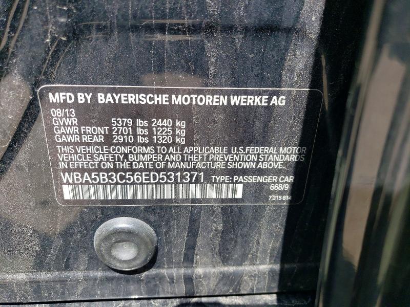 50983226 :رقم المزاد ، WBA5B3C56ED531371 vin ، 2014 Bmw 535 مزاد بيع