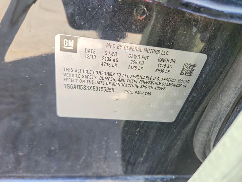 50451286 :رقم المزاد ، 1G6AR5S3XE0155258 vin ، 2014 Cadillac Cts مزاد بيع